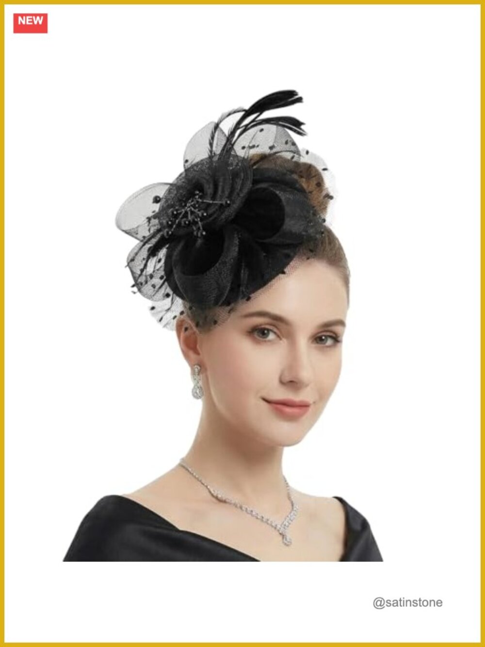 Fascinator Hat Women Tea Party Derby Pillbox Feather Headwear Cocktail